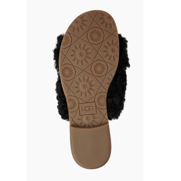 New! Ugg Joni Black Fur Slides | 6 - Picture 4 of 7
